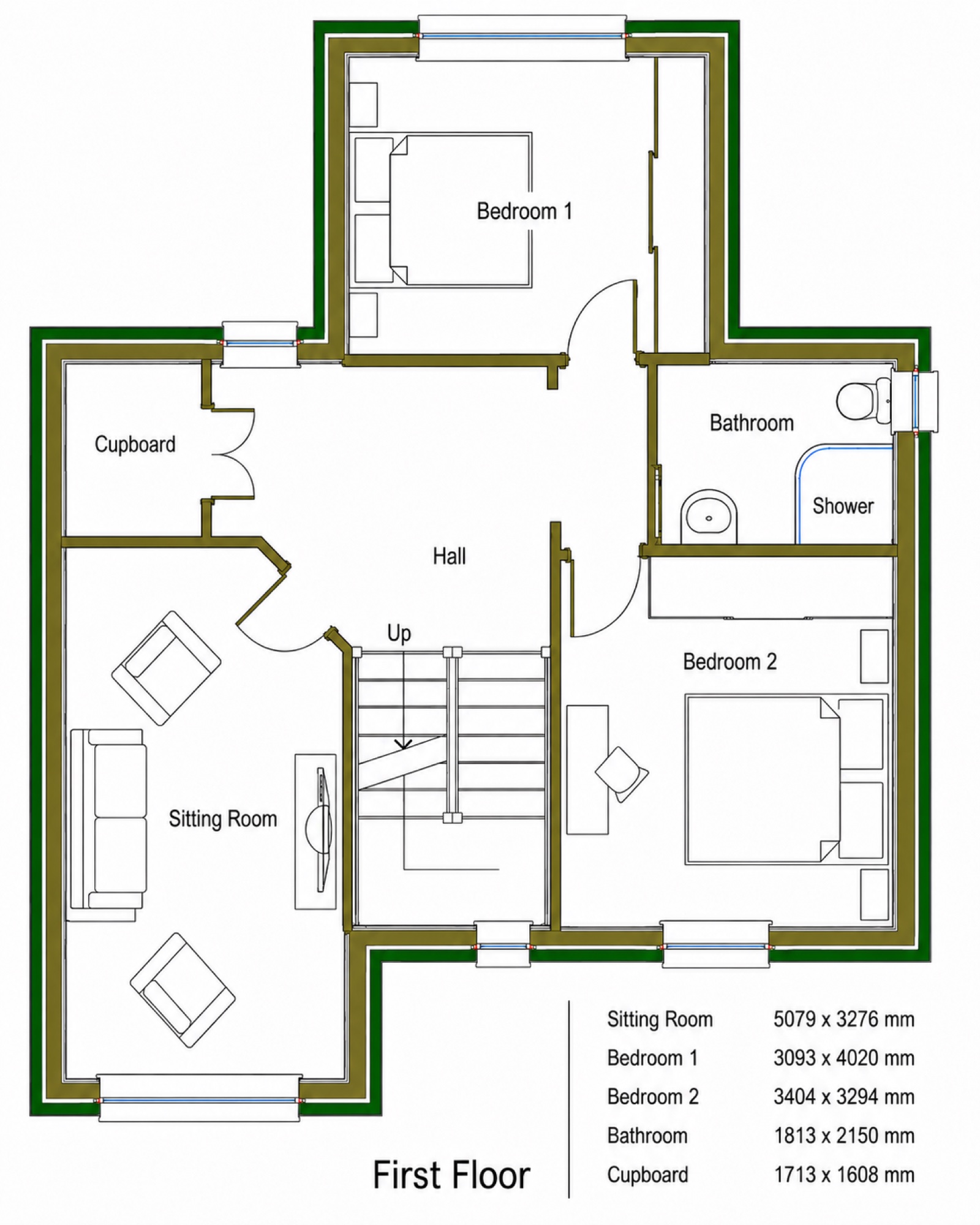 First floor plan for a Braeview Gardens town home